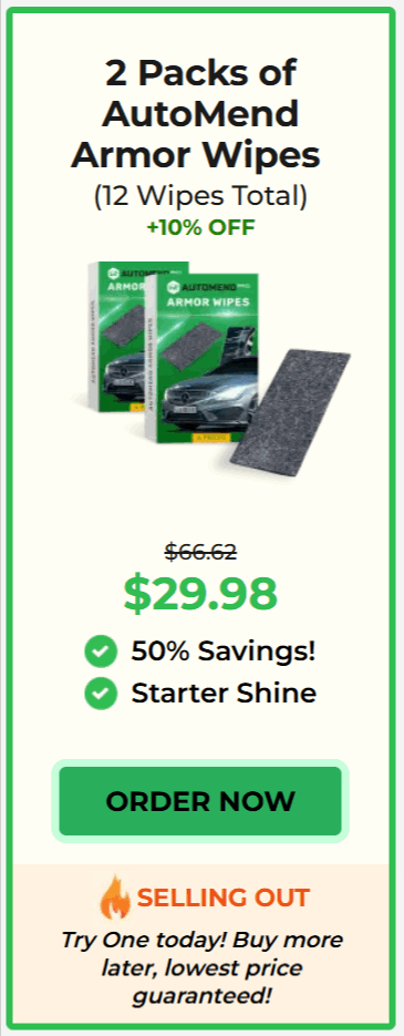 Automend Pro Armor Wipes 12