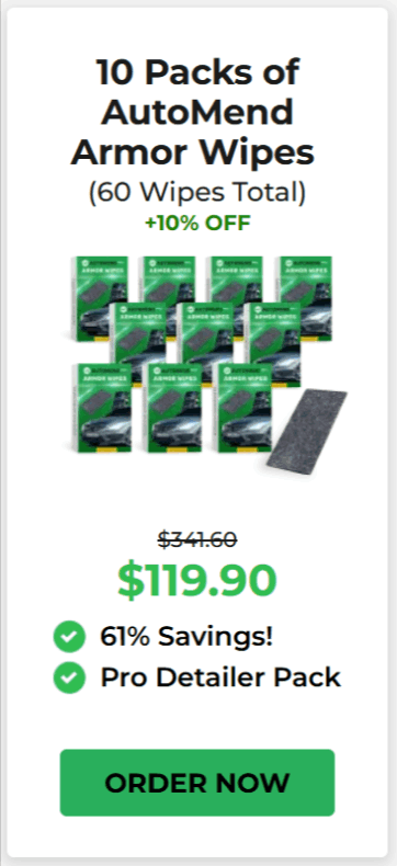 Automend Pro Armor Wipes 14